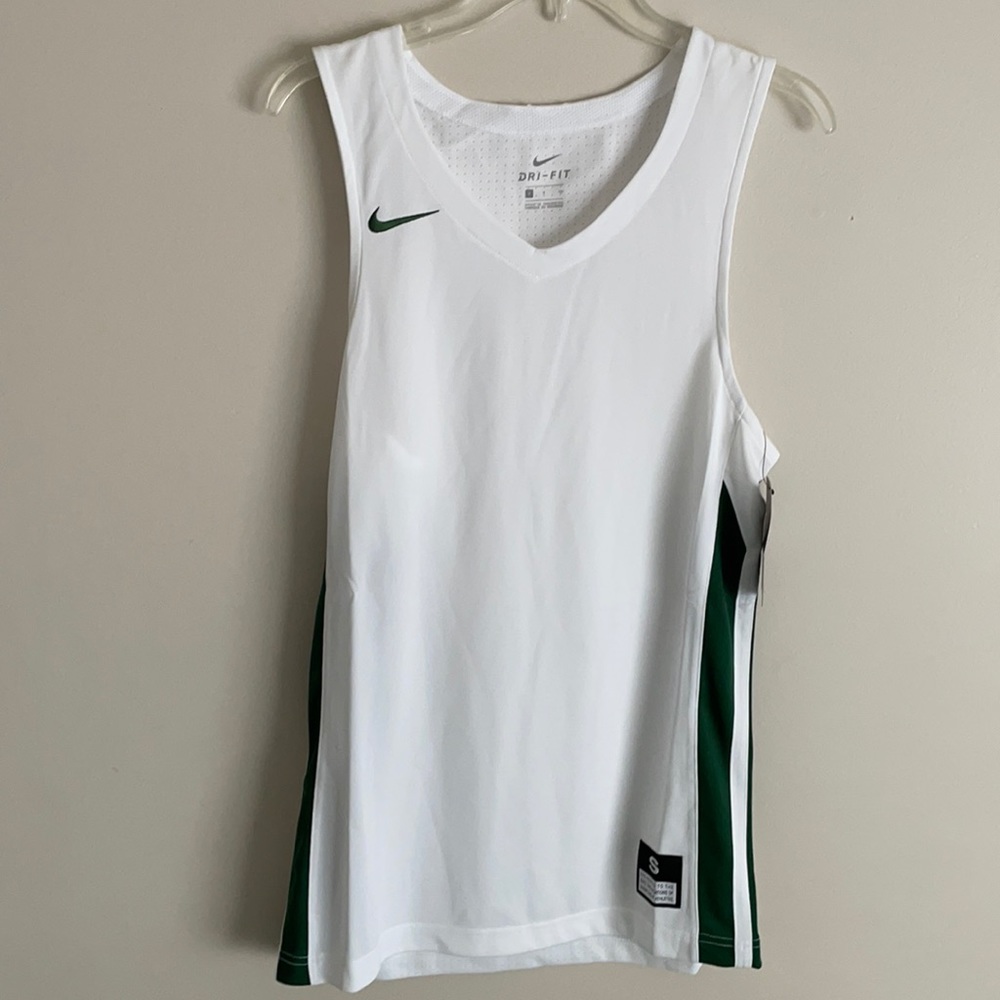 Nike Men DRI-FIT Basketball Jersey Green & White S